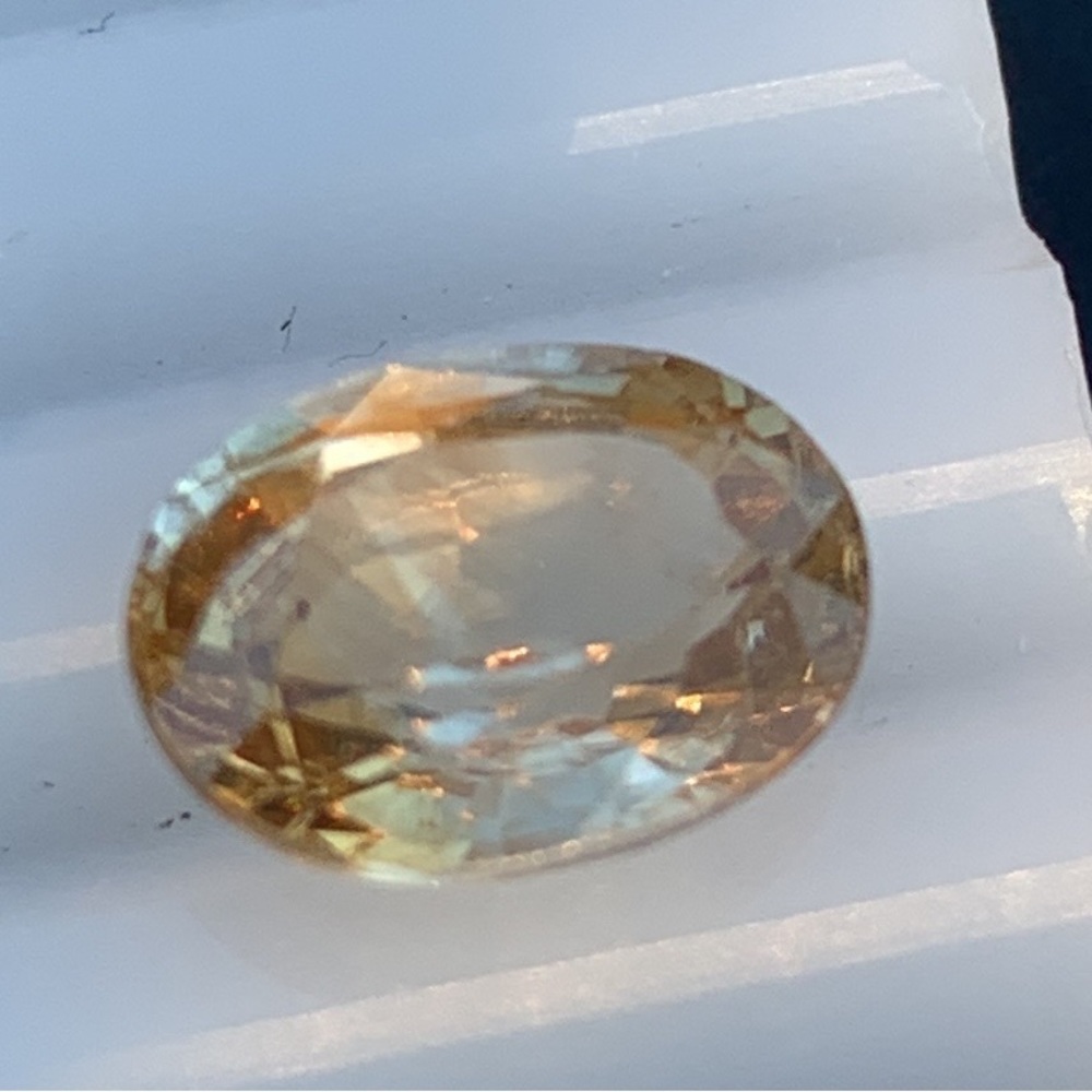 Yellow Zircon 3.11Ct Oval Cut Natural Golden Yellow Zircon - Picture 8 of 17